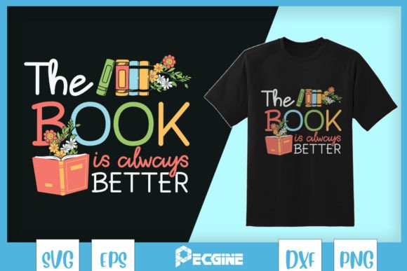Book Always Better Book Floral SVG