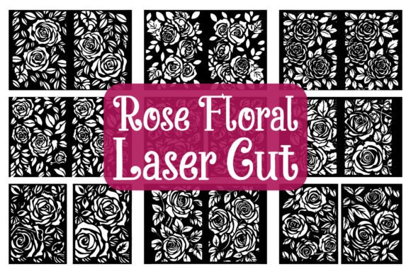 Elegant Rose Floral SVG Laser Cut