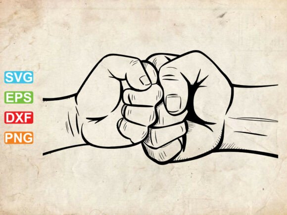 Fist Bump with Floral SVG, Family SVG