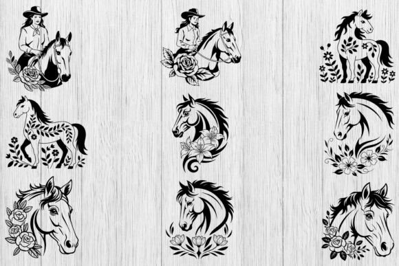 Floral Horse Lover SVG Bundle