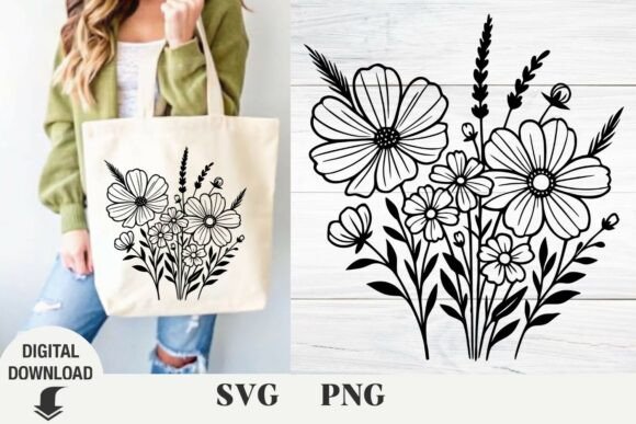 Flowers Svg, Wildflowers, Floral Svg, Sp