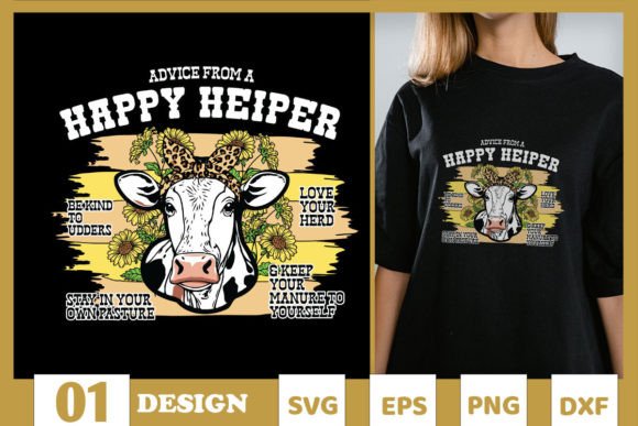 Happy Heifer Floral SVG Review