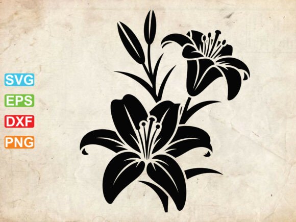 Lily Flower Clipart, Floral SVG